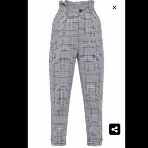 Grey paper bag pants